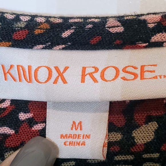 Knox Rose Maxi Dress Long Sleeve Button Front Boho Night Sky Sz Medium Burgundy - Picture 10 of 15